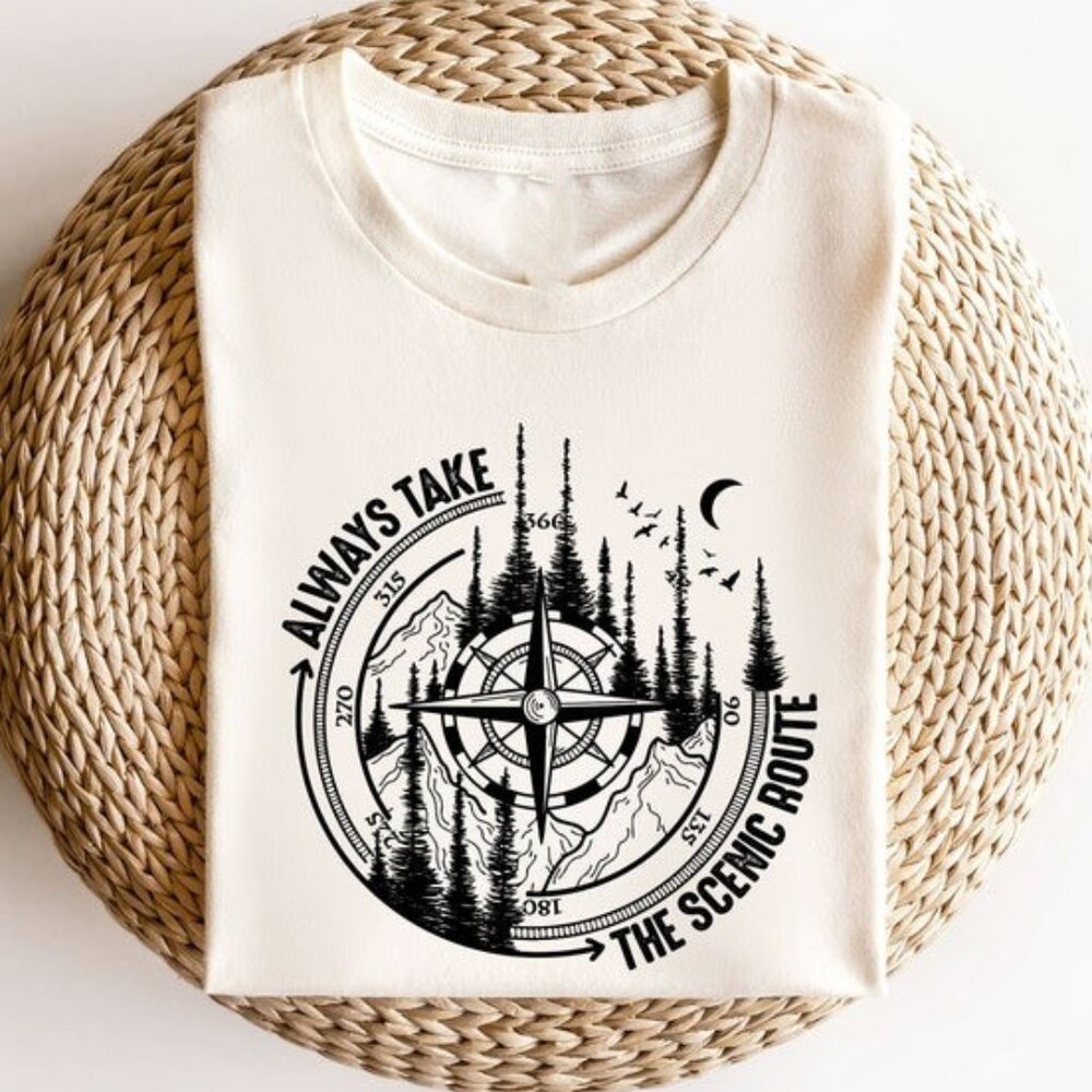 Always Take The Scenic Route Shirt, Camping Shirt